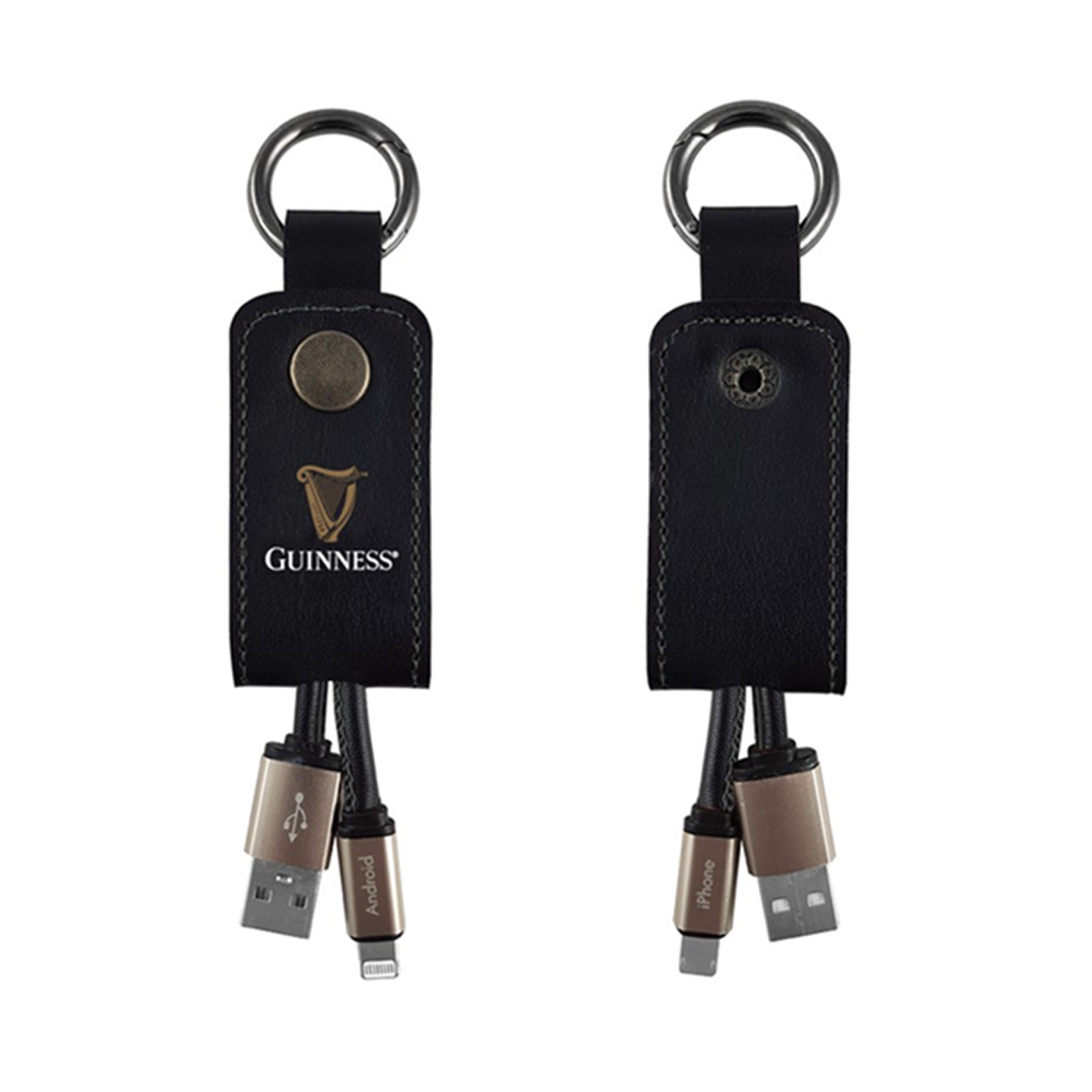 Leather Keychain Charging Cable